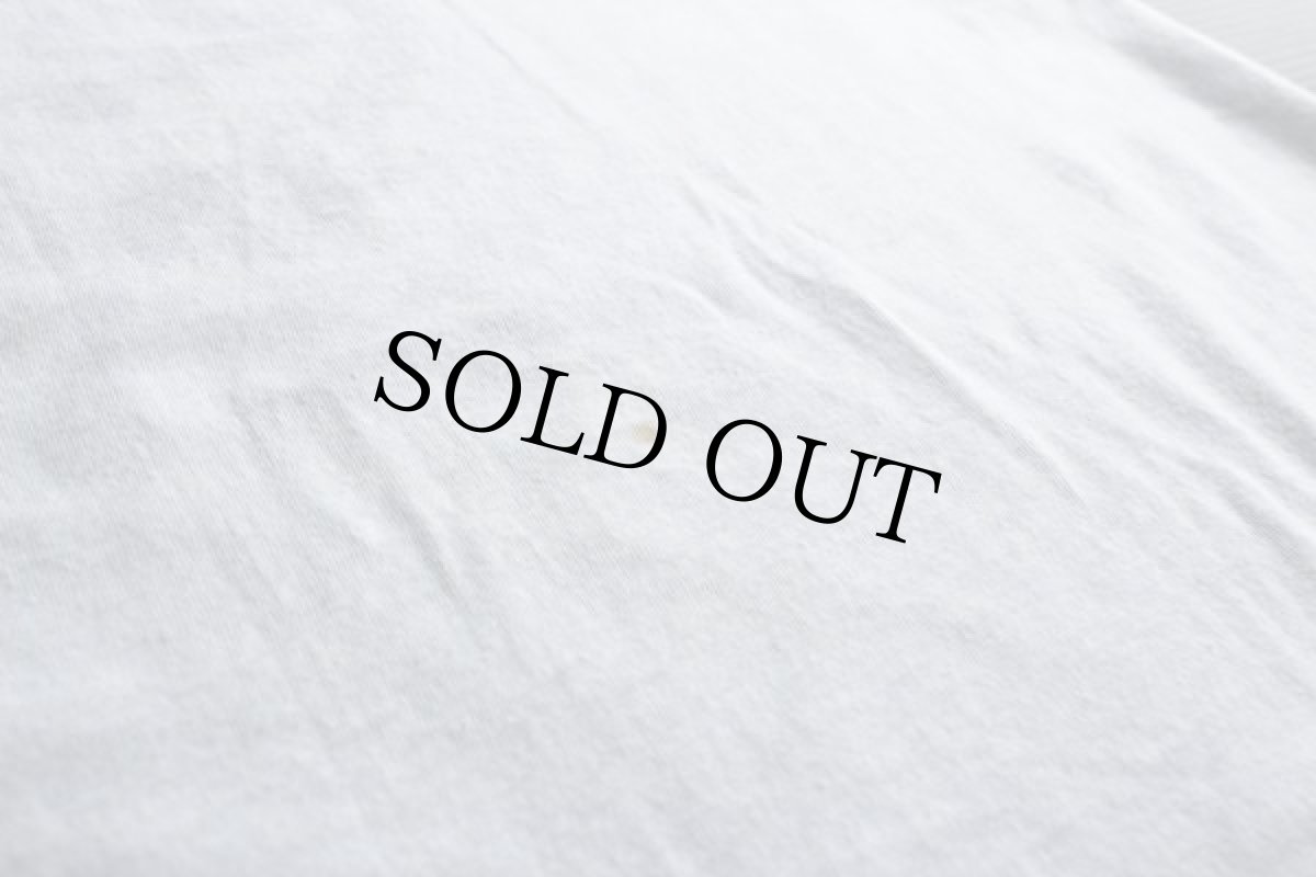 画像4: 70s USA製 mayo SPRUCE MA BELL IS A CHEAP 染み込みプリント Tシャツ 白 L (4)