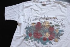 画像1: デッドストック★90s Mother Nature Day コットンTシャツ 白 M (1)