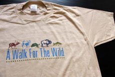 画像1: デッドストック★80s USA製 A Walk For The Wild Tシャツ ベージュ M (1)