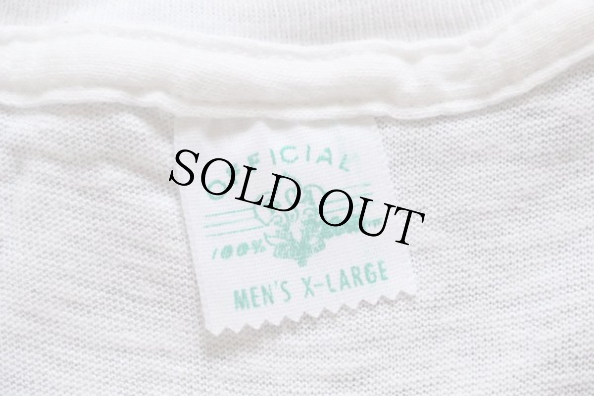 画像4: デッドストック★60s BSA ボーイスカウト SCHIFF SCOUT 染み込みプリント コットンTシャツ 白 XL (4)