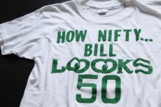 画像1: 70s USA製 HOW NIFTY BILL LOOKS 50 Tシャツ 白 L (1)