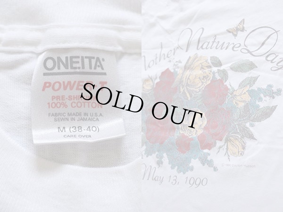 画像3: デッドストック★90s Mother Nature Day コットンTシャツ 白 M (3)