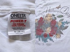 画像3: デッドストック★90s Mother Nature Day コットンTシャツ 白 M (3)