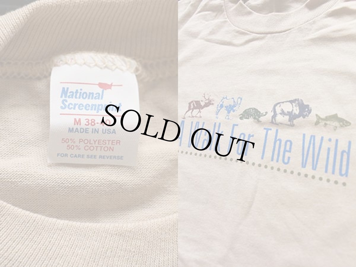 画像3: デッドストック★80s USA製 A Walk For The Wild Tシャツ ベージュ M (3)