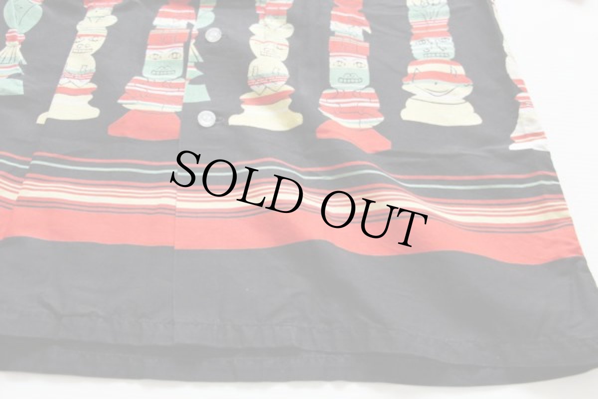 画像5: 50s USA製 California トーテムポール コットン アロハシャツ M (5)