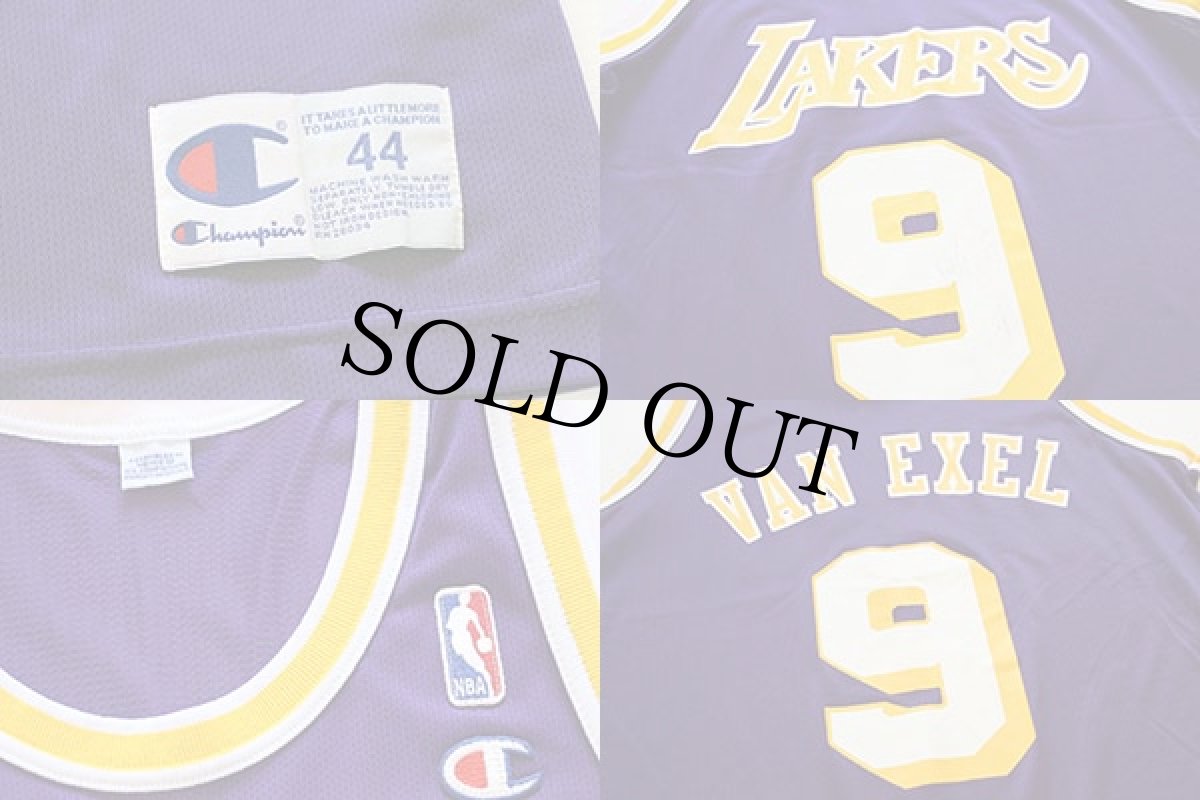 画像3: Championチャンピオン NBA LAKERSレイカーズ VAN EXEL 9 ユニフォーム 44 (3)