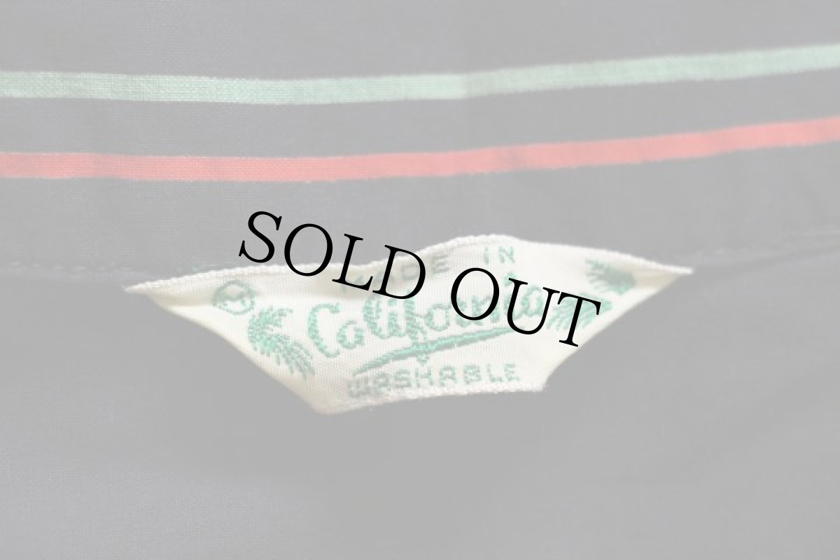 画像4: 50s USA製 California トーテムポール コットン アロハシャツ M (4)