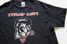 画像1: 00s STRAY CATSストレイキャッツ コットンTシャツ 黒 L (1)