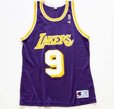 画像1: Championチャンピオン NBA LAKERSレイカーズ VAN EXEL 9 ユニフォーム 44 (1)