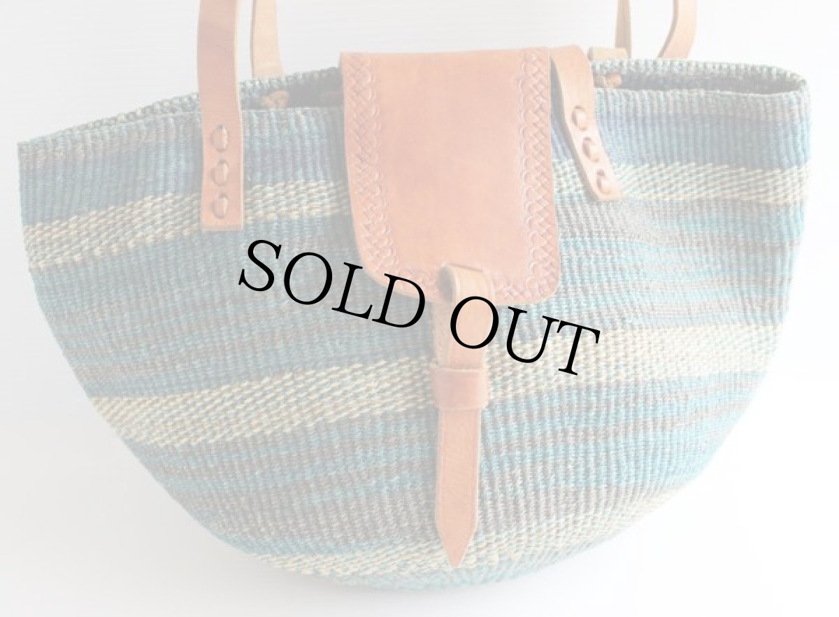 画像2: 編み込み かごバッグ (2)