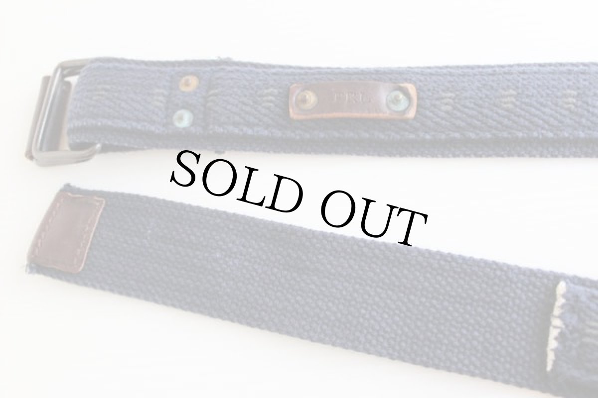 画像2: ポロ ラルフローレン コットン Wリング ベルト (2)