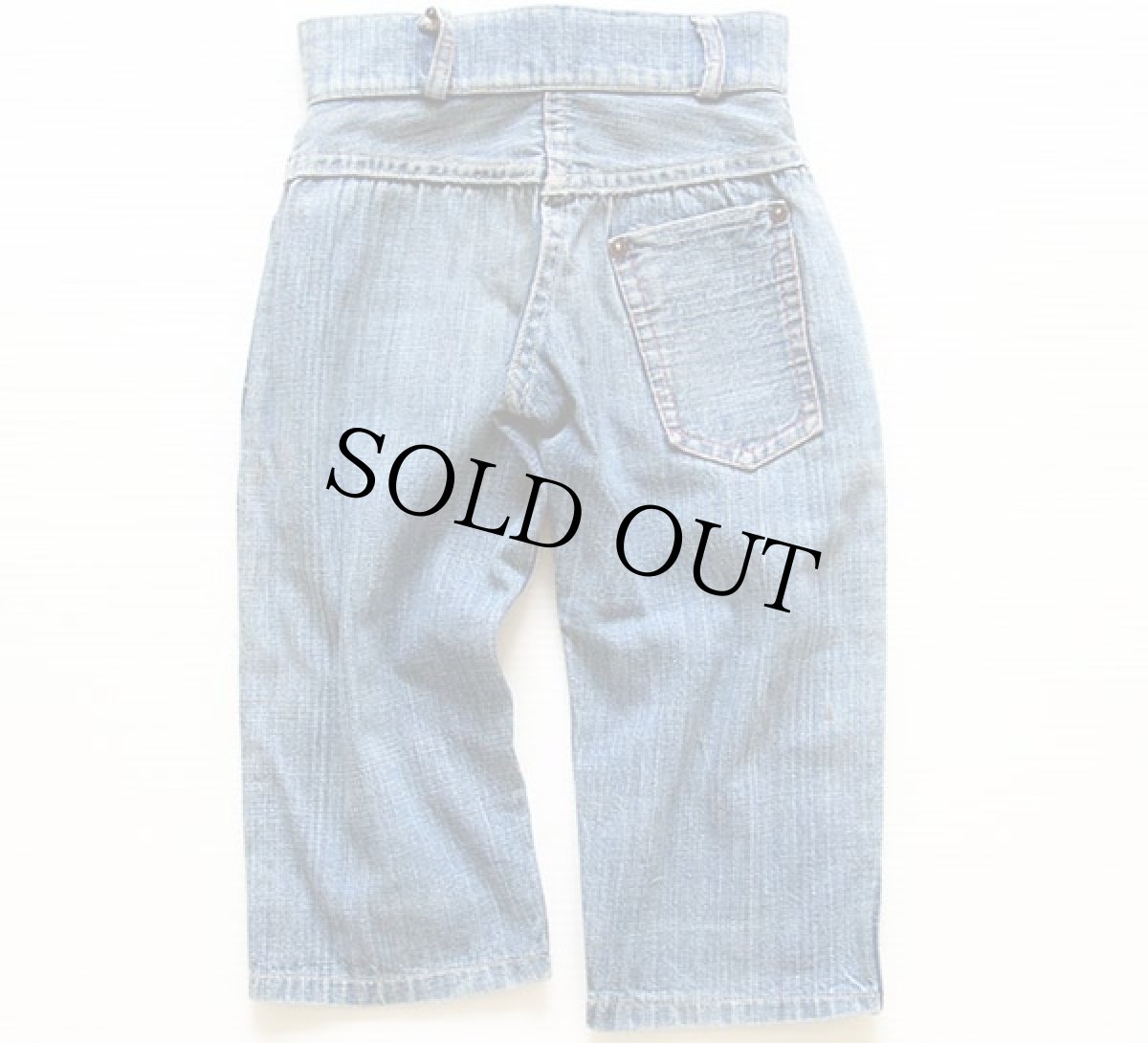 画像2: 50s UNKNOWN インディゴ デニムパンツ キッズ (2)