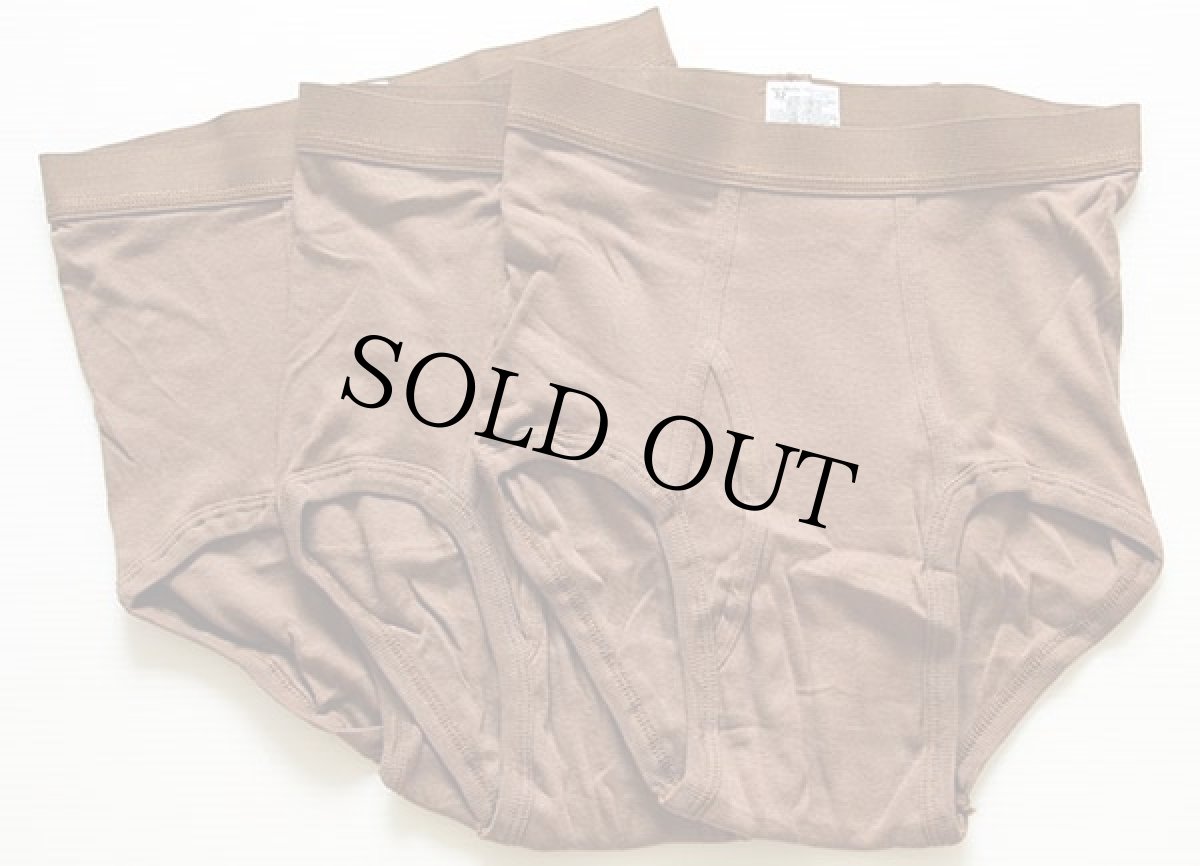 画像2: デッドストック★00s USA製 米軍 CAC ブリーフ パンツ ブラウン 32  3パック★DSCP (2)