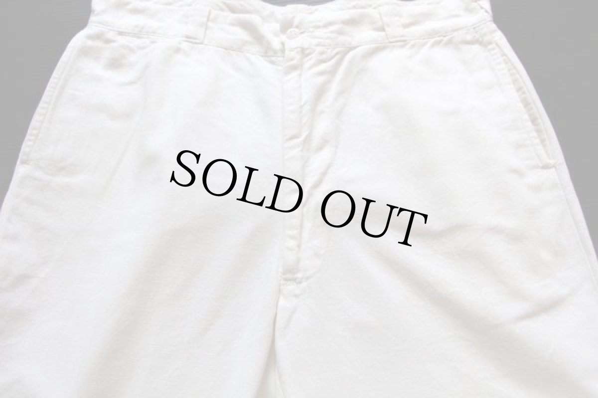 画像2: 50s UNKNOWN コットン ワークパンツ ホワイト (2)