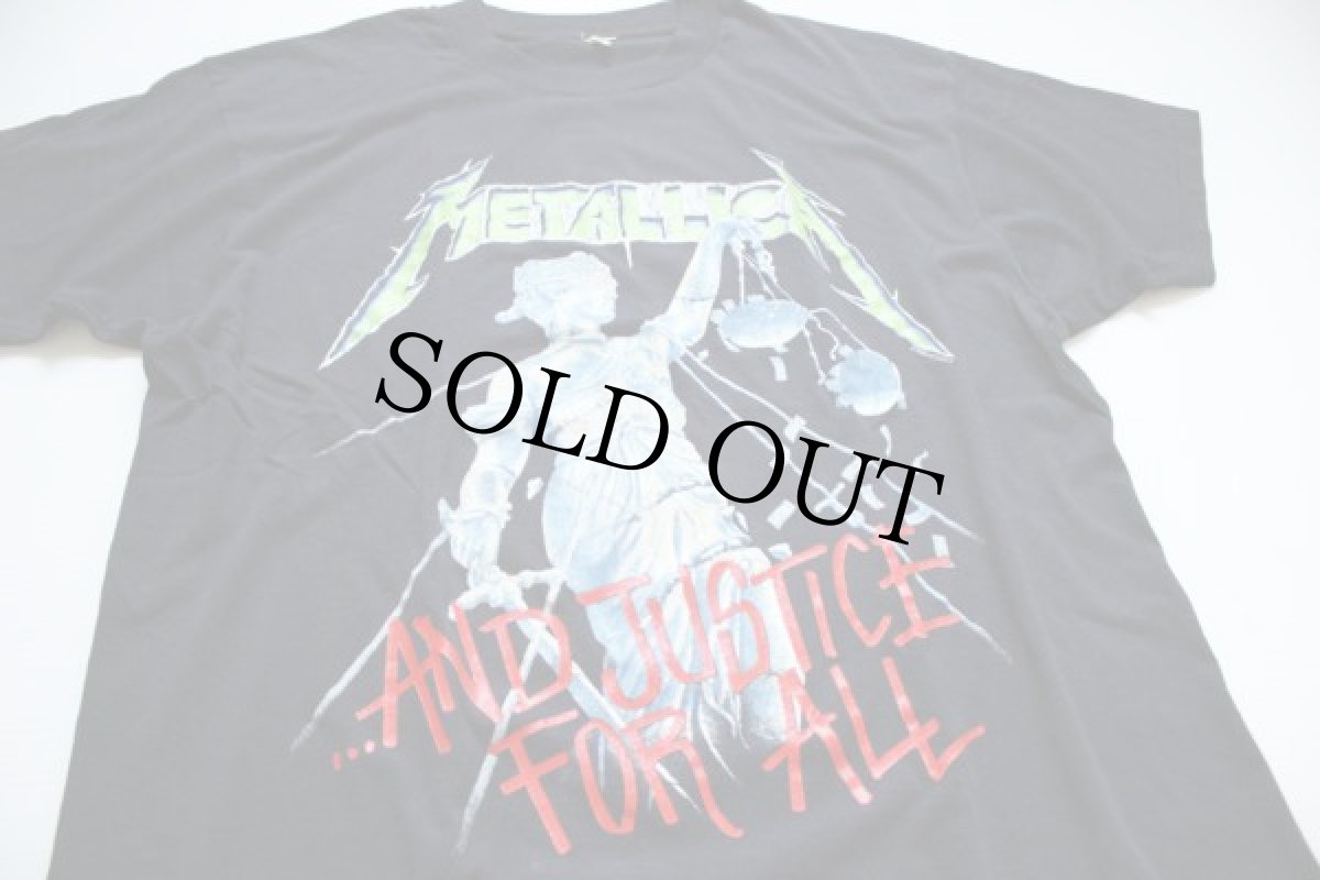 画像1: 80s METALLICAメタリカ AND JUSTICE FOR ALL TOUR 88-89 バンドTシャツ XL (1)