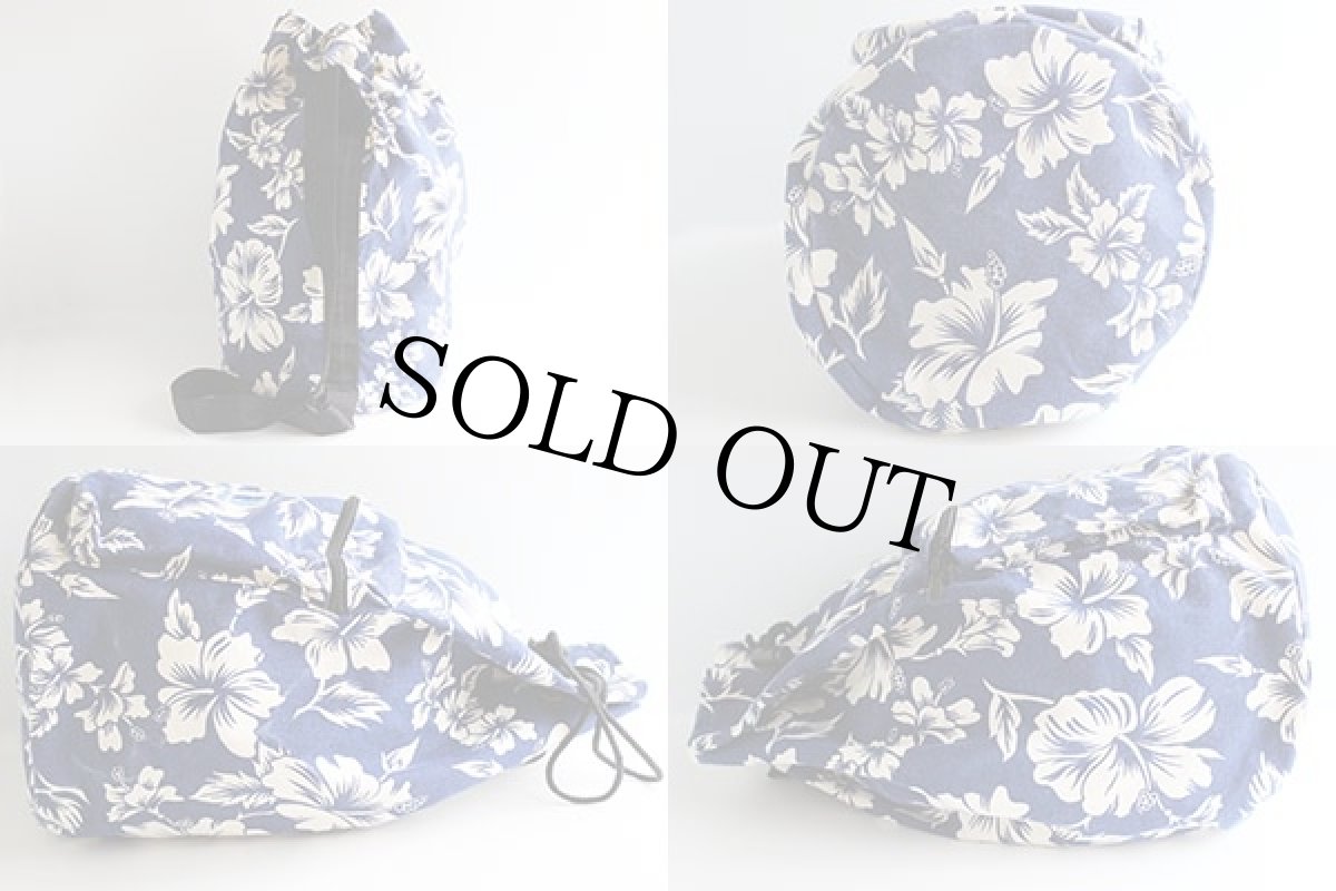 画像2: オールド NEW HOLLANDハイビスカス 総柄 ワンショルダーバッグ (2)