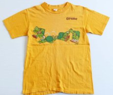 画像2: 70s USA製 Hanes Hot To Trot NIKE スニーカー コットンTシャツ 黄 M (2)