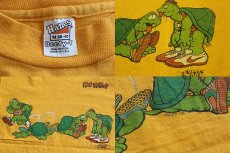 画像3: 70s USA製 Hanes Hot To Trot NIKE スニーカー コットンTシャツ 黄 M (3)