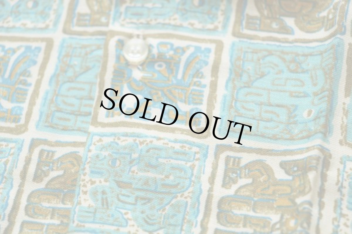 画像6: デッドストック★60s USA製 総柄 半袖 コットンシャツ×ショーツ セット (6)