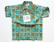 画像2: デッドストック★60s USA製 総柄 半袖 コットンシャツ×ショーツ セット (2)