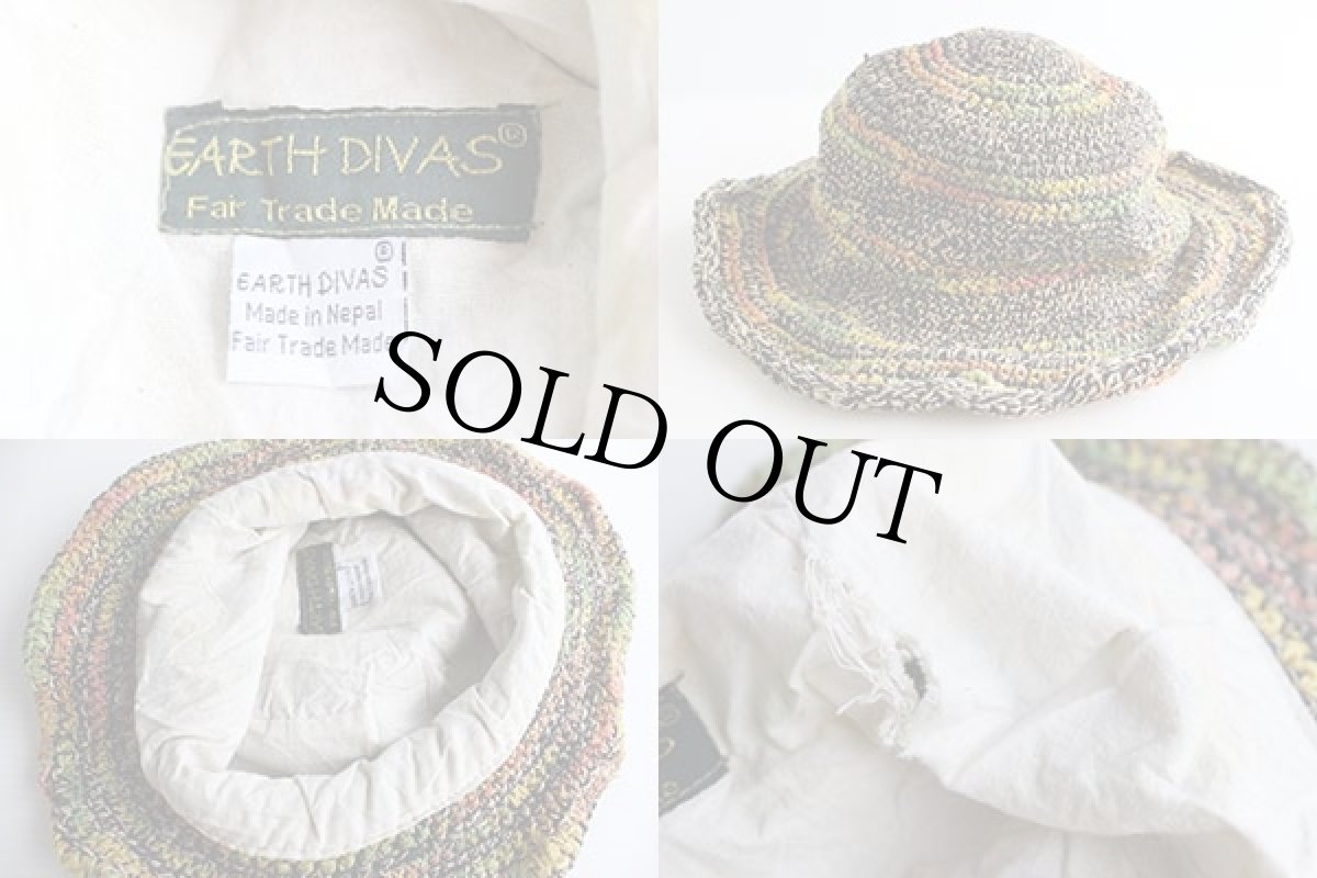 画像3: ネパール製 EARTH DIVAS ヘンプ ハット ラスタカラー (3)