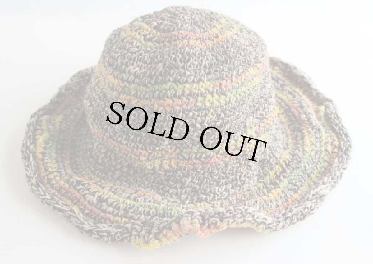 画像2: ネパール製 EARTH DIVAS ヘンプ ハット ラスタカラー (2)