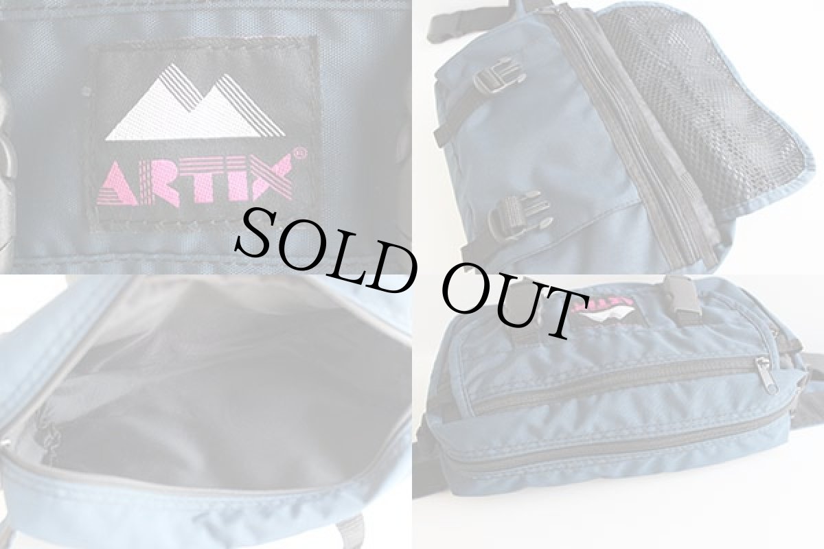 画像3: 90s ARTIX ナイロン マルチバッグ 紺 (3)