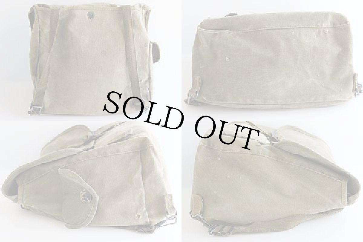 画像2: 40s 米軍 M-1936 U.S.ステンシル キャンバス ミュゼットバッグ オリーブドラブ (2)