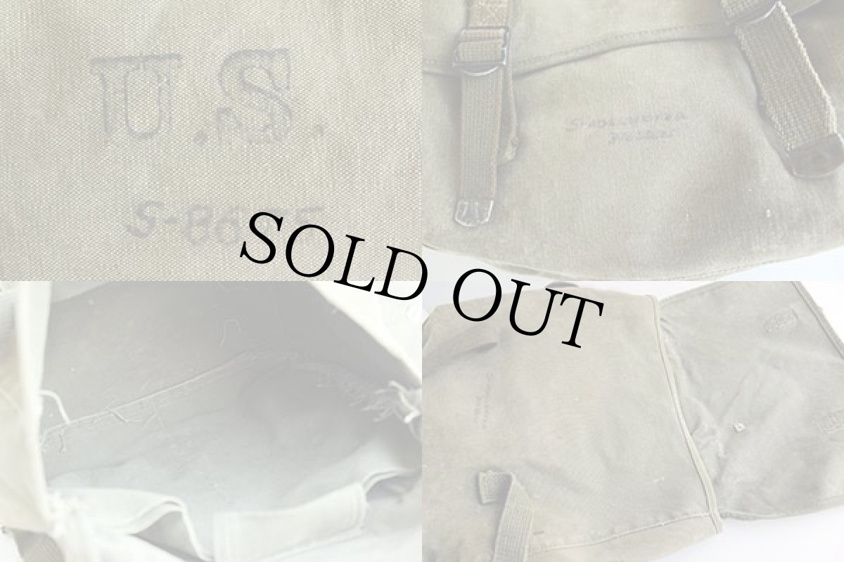 画像3: 40s 米軍 M-1936 U.S.ステンシル キャンバス ミュゼットバッグ オリーブドラブ (3)