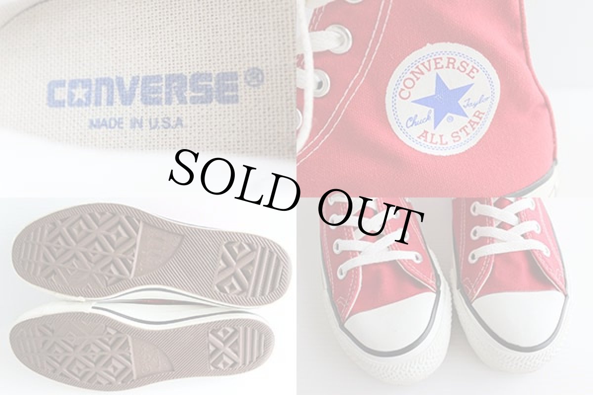 画像3: 90s USA製 CONVERSEコンバース ALL STARオールスター HI 赤 6.5 (3)