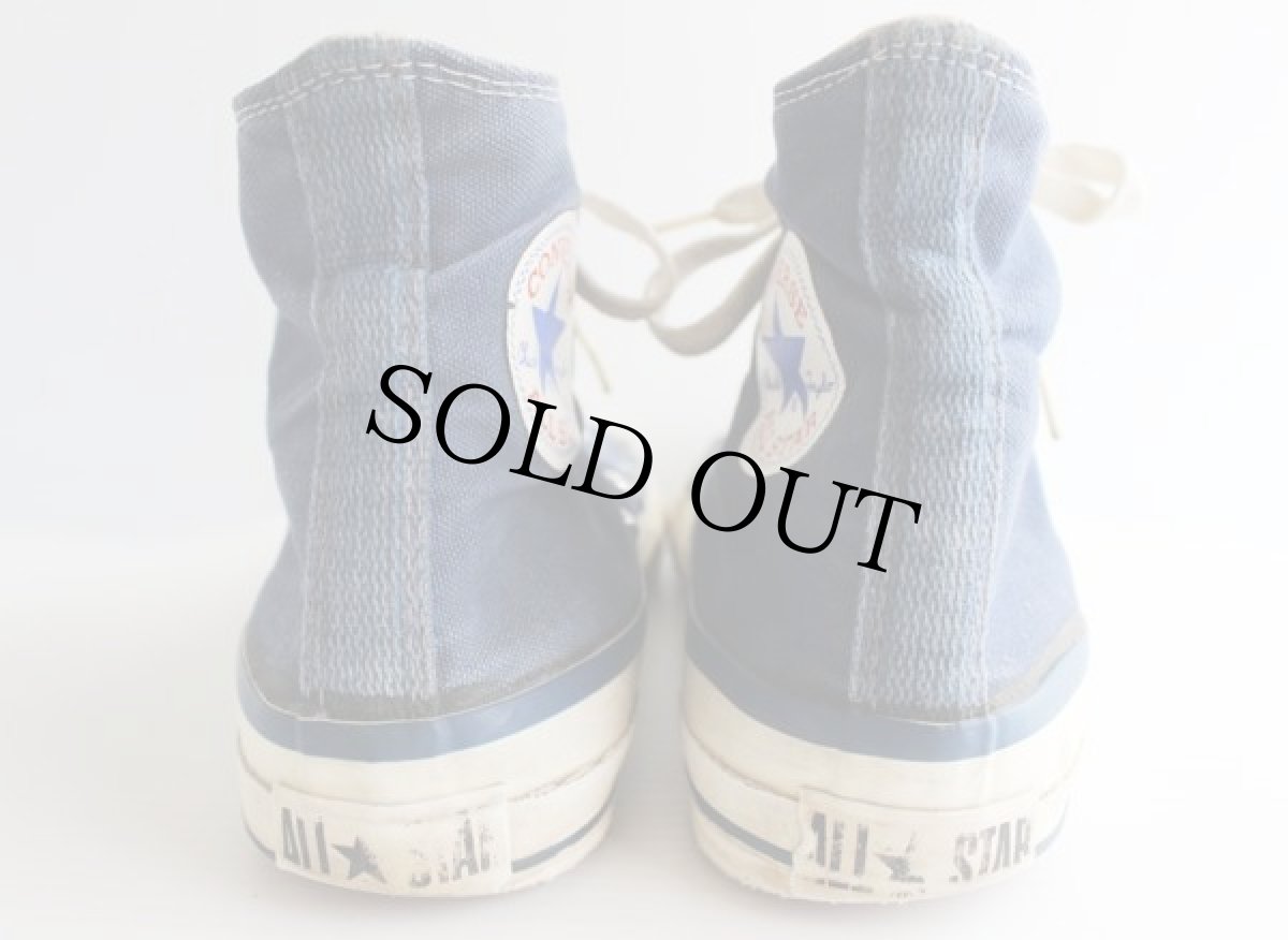 画像5: 80s USA製 CONVERSEコンバース ALL STARオールスター HI 当て布 紺 7.5 (5)