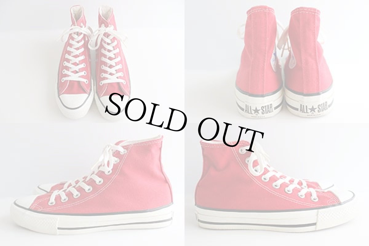 画像2: 90s USA製 CONVERSEコンバース ALL STARオールスター HI 赤 6.5 (2)