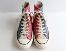 画像4: 80s USA製 CONVERSEコンバース ALL STARオールスターHI 当て布 マルチカラー 7.5 (4)