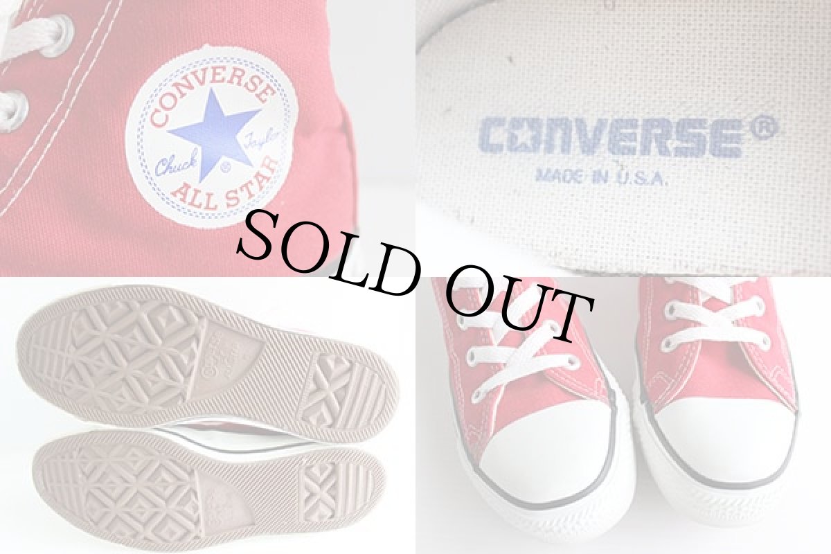 画像3: 90s USA製 CONVERSEコンバース ALL STARオールスター HI 赤 5.5 (3)