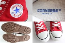 画像3: 90s USA製 CONVERSEコンバース ALL STARオールスター HI 赤 5.5 (3)