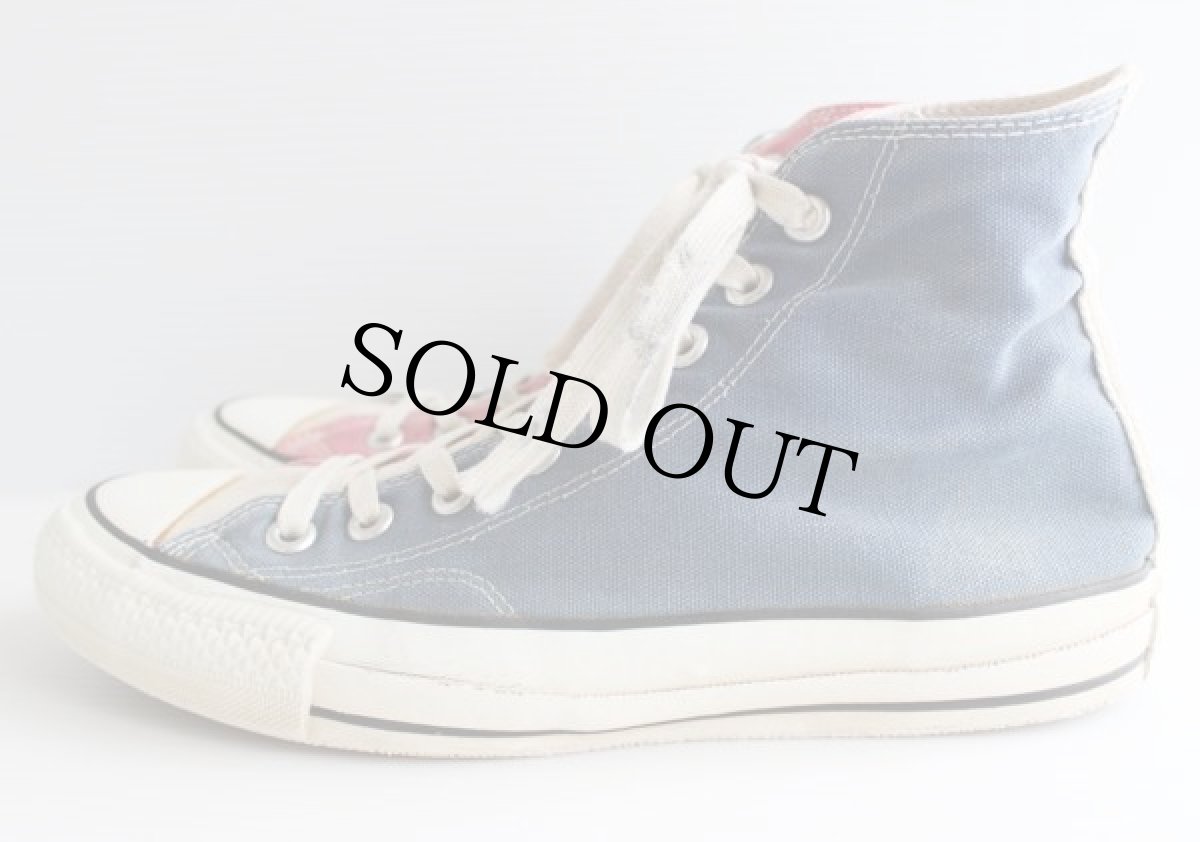 画像2: 80s USA製 CONVERSEコンバース ALL STARオールスターHI 当て布 マルチカラー 7.5 (2)