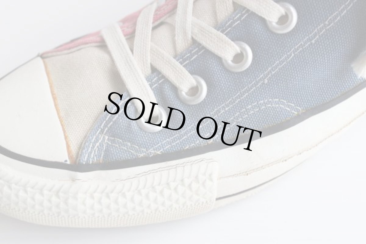 画像6: 80s USA製 CONVERSEコンバース ALL STARオールスターHI 当て布 マルチカラー 7.5 (6)