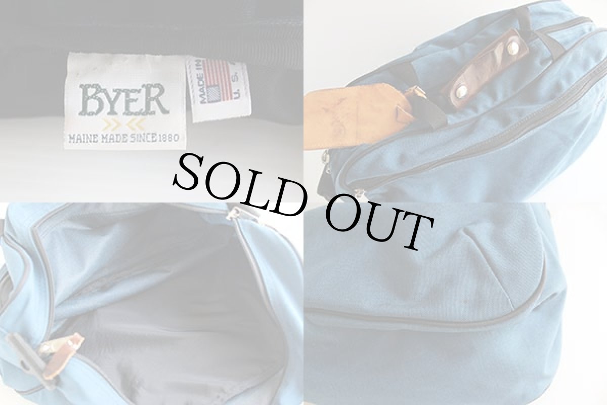 画像3: USA製 BYER ナイロン ハンドバッグ 紺 (3)