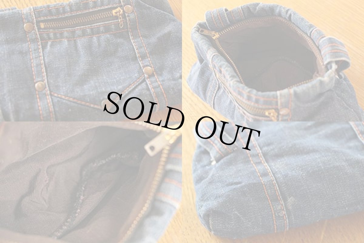 画像3: 60s インディゴデニム ポーチ (3)