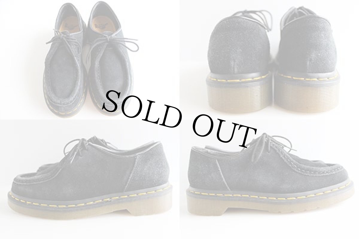 画像2: ドクターマーチン モカシン スエード レザーシューズ 黒 UK3 (2)