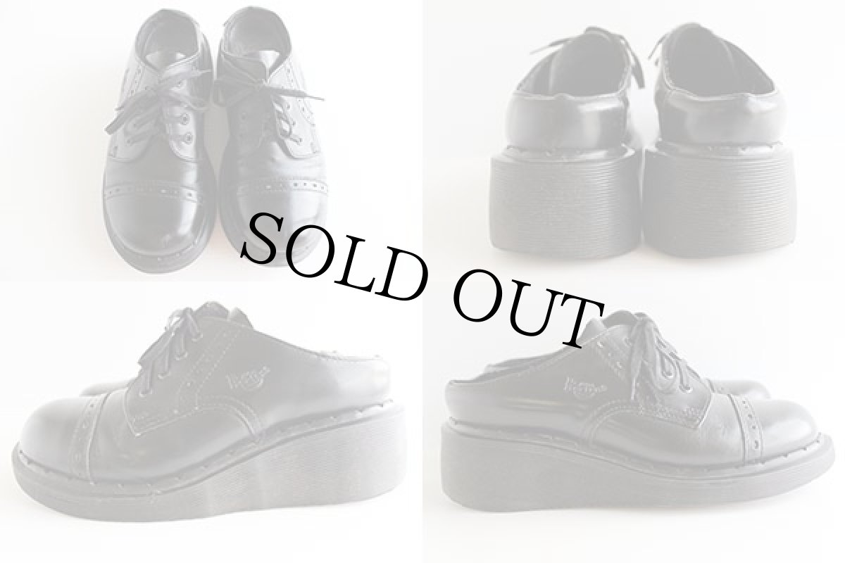 画像2: 英国製 DR.MARTENSドクターマーチン 4ホール 厚底 レザーシューズ 黒 UK3 (2)