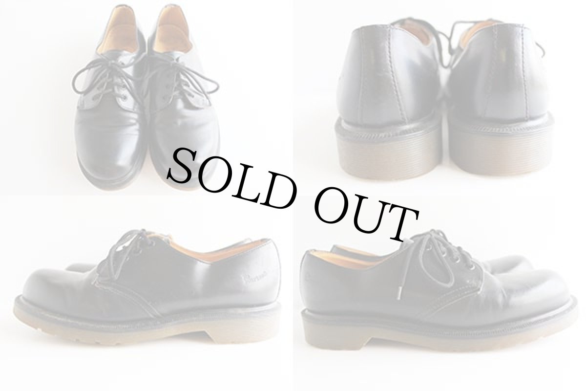 画像2: 英国製 DR.MARTENSドクターマーチン 4ホール レザーシューズ 黒 UK8 (2)