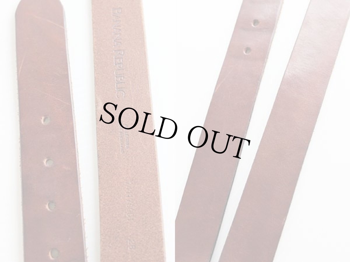 画像3: 英国製 BANANA REPUBLICバナナリパブリック レザーベルト 茶 28★575 (3)