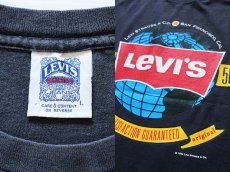 画像3: 90s USA製 Levi'sリーバイス ロゴ コットンTシャツ 墨黒 L (3)