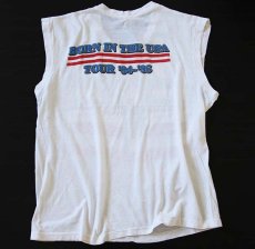 画像2: 80s USA製 Bruce Springsteenブルーススプリングスティーン ツアー ノースリーブ コットンTシャツ (2)