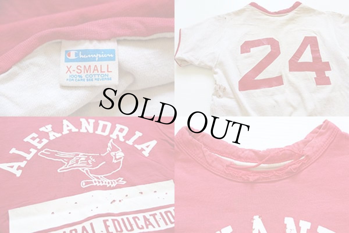 画像3: 70s USA製 Championチャンピオン 24 リバーシブルTシャツ 赤×白 XS (3)