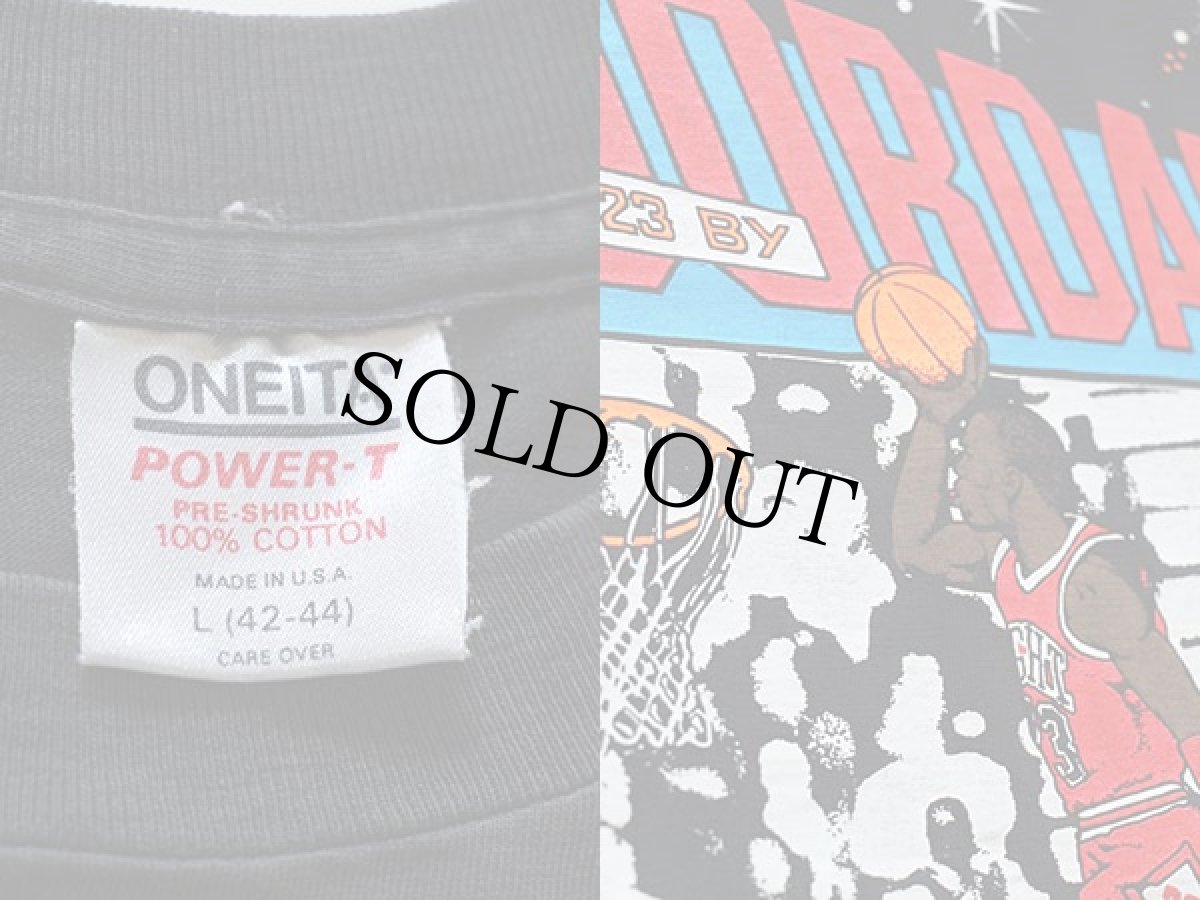 画像3: 90s USA製 FLIGHT 23 By JORDAN ジョーダン コットンTシャツ 黒 L (3)