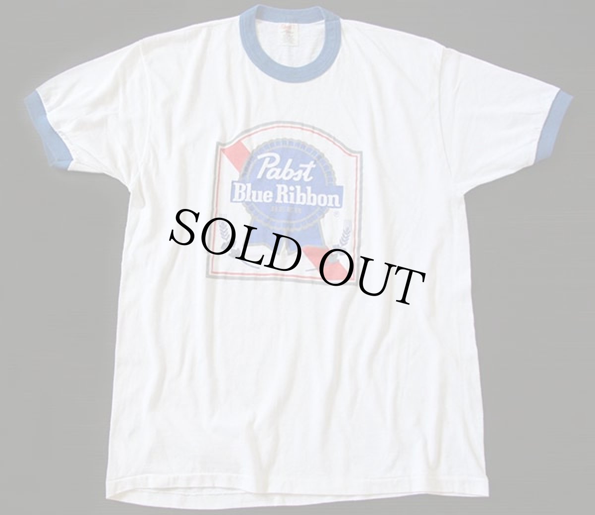画像2: 80s USA製 Pabst Blue Ribbon リンガーTシャツ L (2)