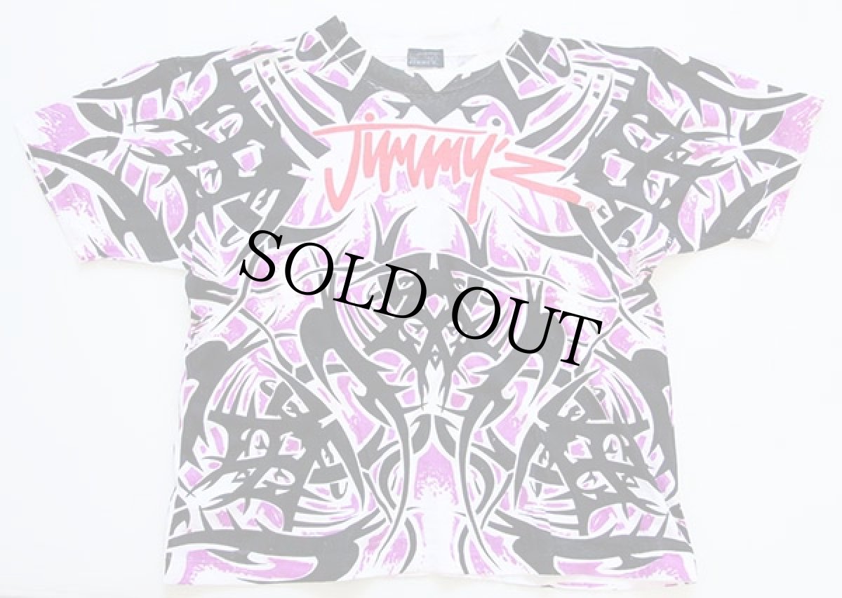 画像2: 80s JIMMY'Zジミーズ トライバル柄 オールオーバープリント コットンTシャツ (2)