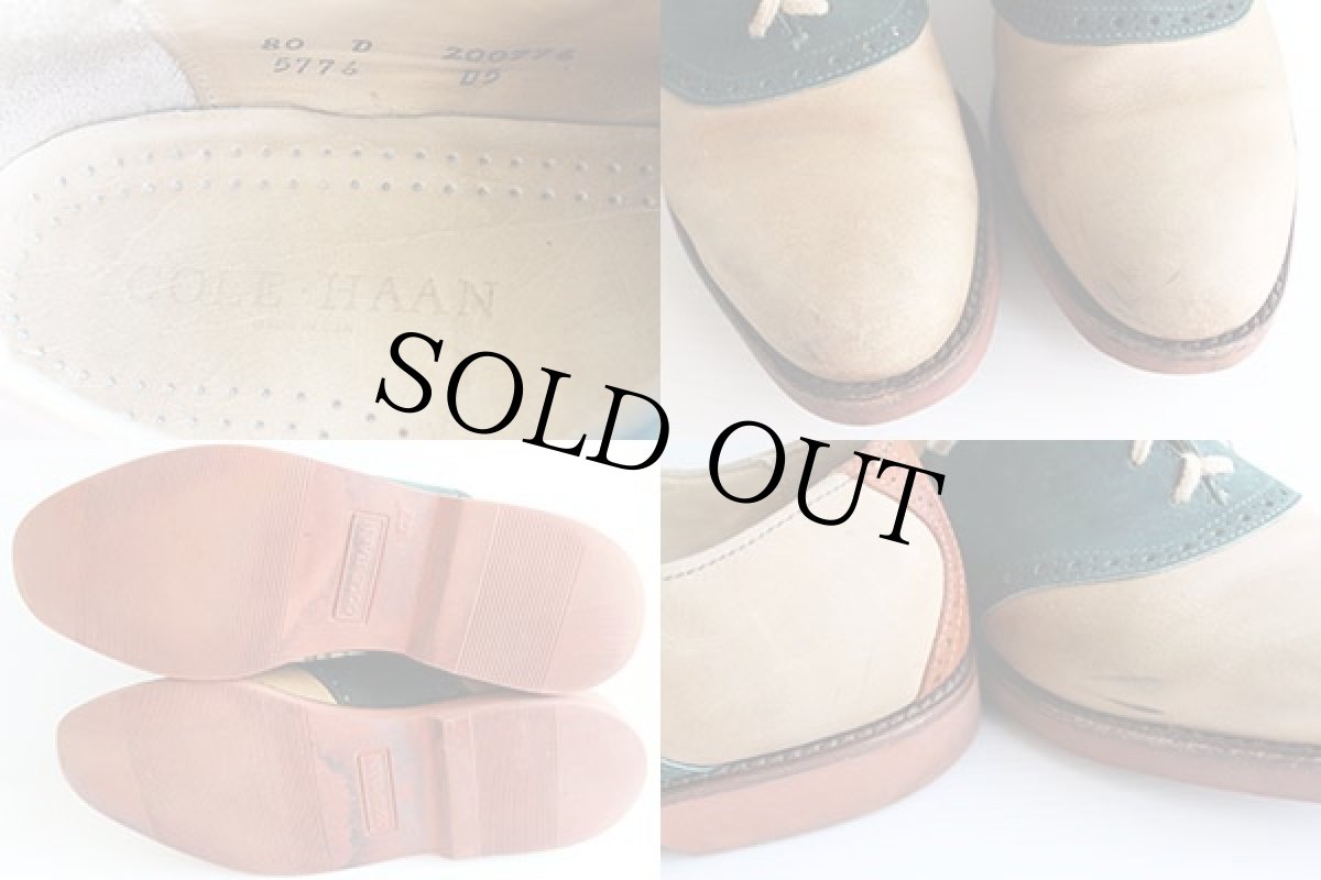 画像3: USA製 COLE-HAANコールハーン ヌバック サドルシューズ 8D★レザーシューズ 革靴 (3)